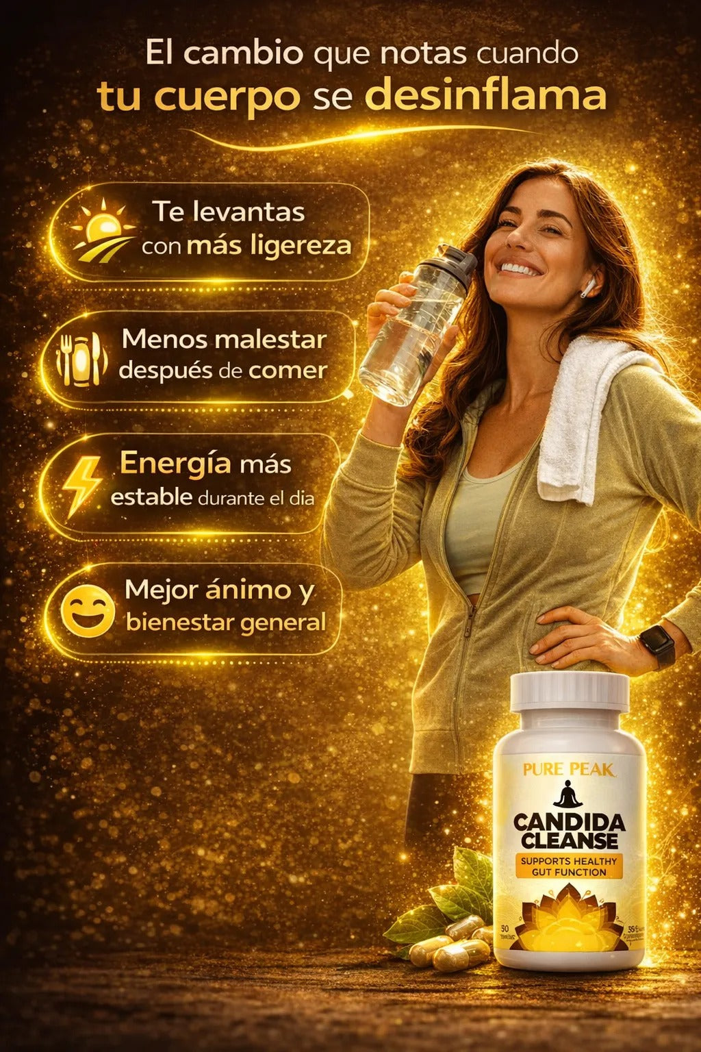 CANDIDA CLEANSE - [Pure Peak] Soporte Intestinal y de Colon 🦠🛡️